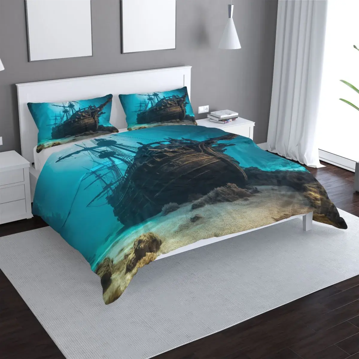 Povlečení Vrak dřevěné lodi na dně moře - 140x220 / 90x70
