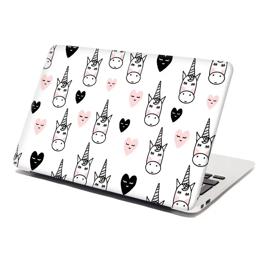 Samolepka na notebook Hlava jednorožce - 29x20 cm