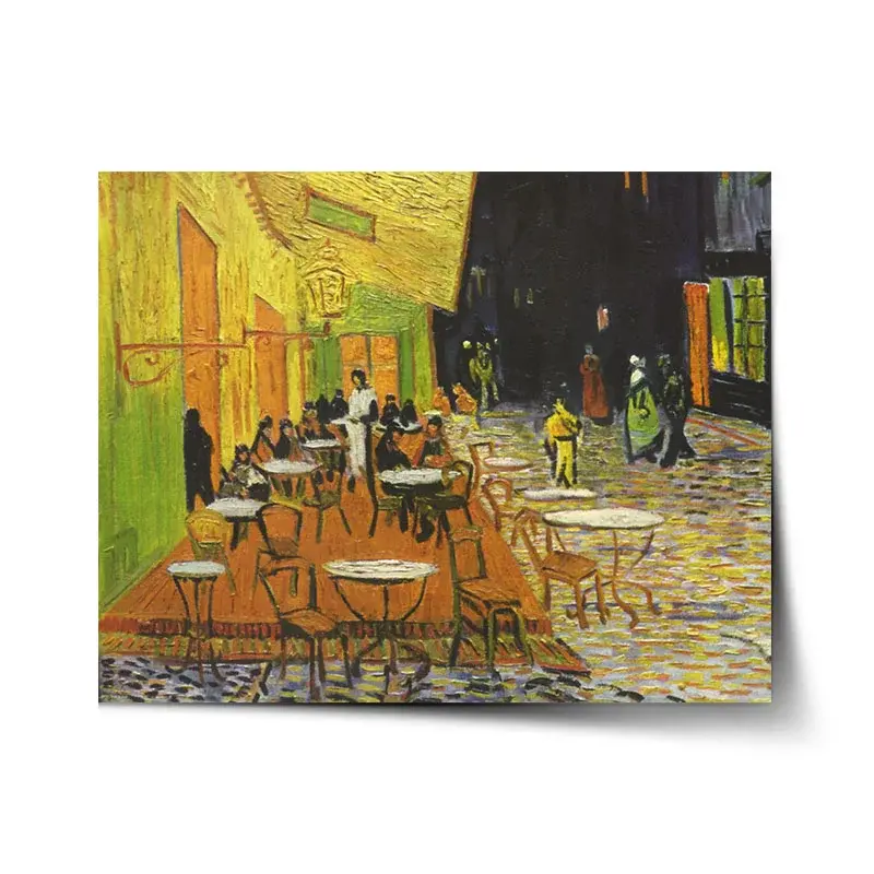 Plakát Terasa kavárny v noci - Vincent van Gogh - 120x80 cm