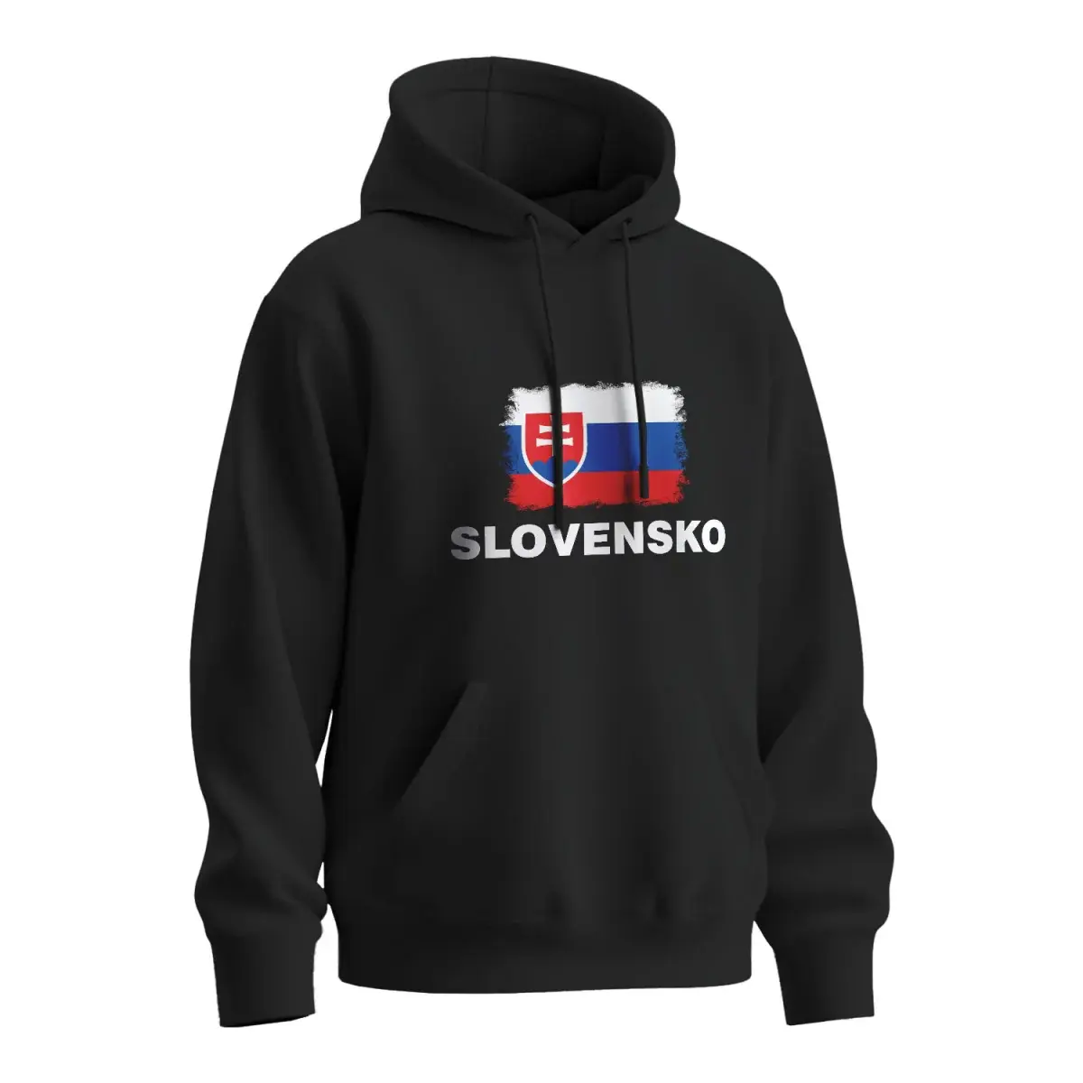 Mikina s potiskem Slovensko - černá 5XL