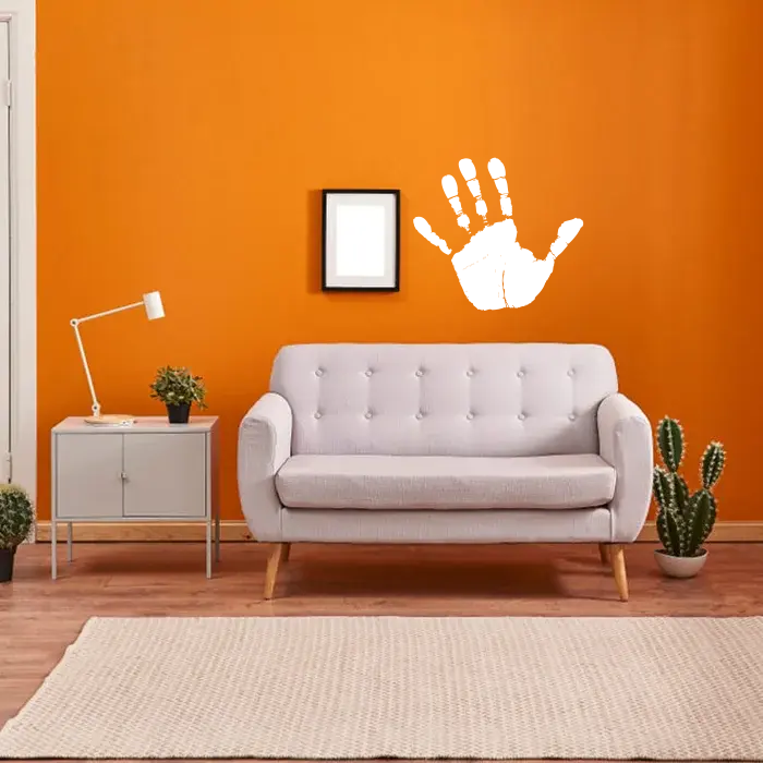 Samolepka na zeď: Otisk dlaně - 120x116 cm