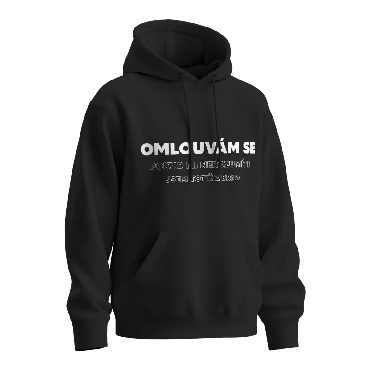 Mikina s potiskem Jsem z Brna - černá M