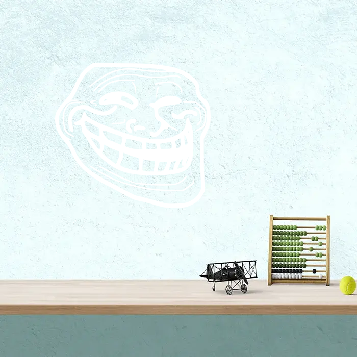 Samolepka na zeď: Meme troll face - 120x112 cm