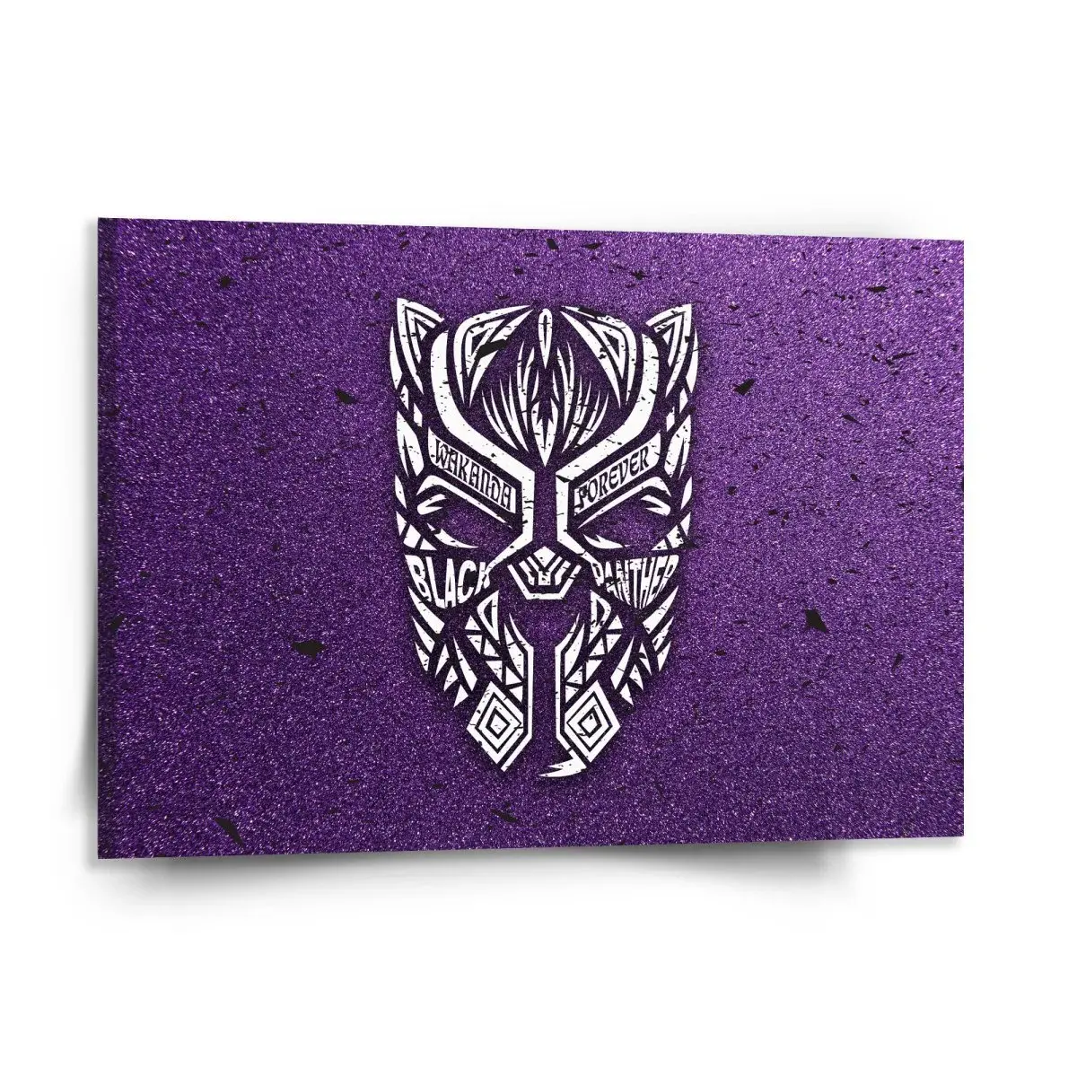 Obraz BLACK PANTHER wakanda forever Bílý - 150x110 cm