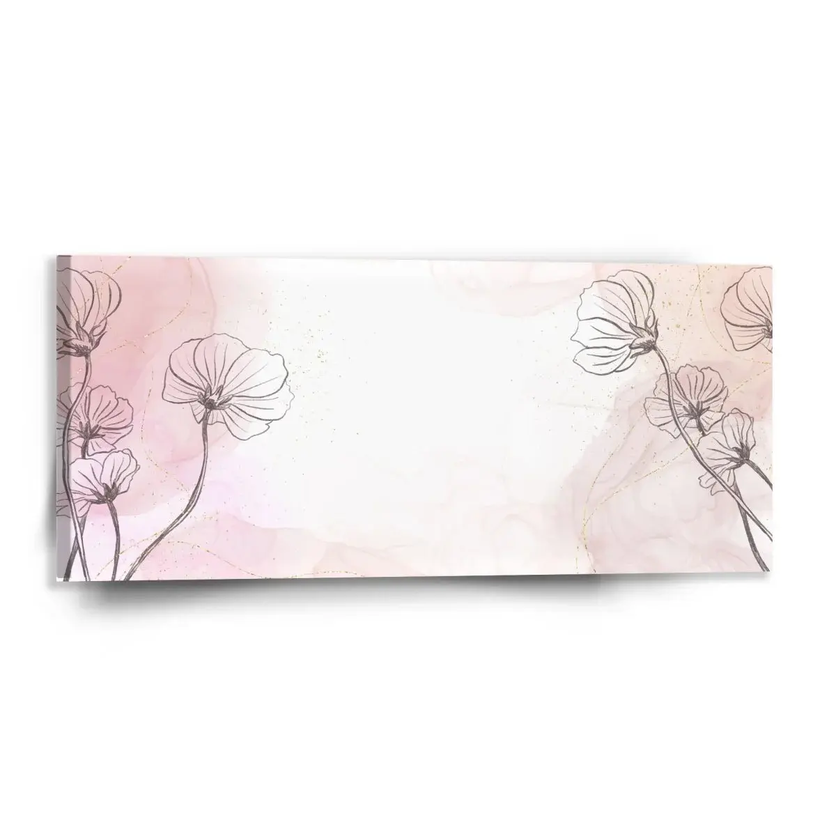 Obraz Růžový akvarel - 110x50 cm