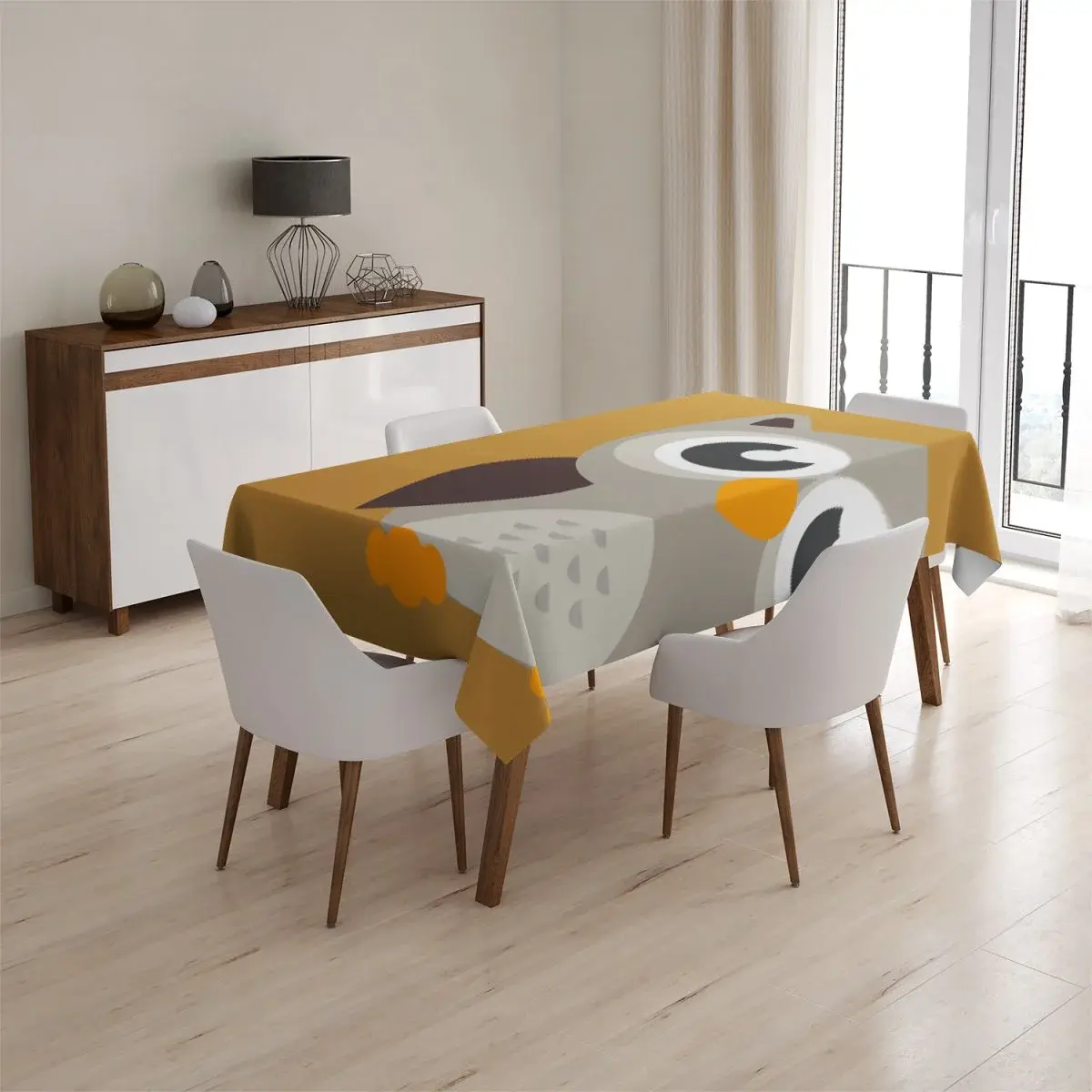 Ubrus Kreslená sova - 130x130 cm