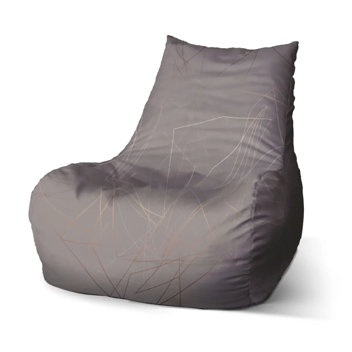 Sedací vak Bean Trojúhelníková abstrakce - 100 x 90 x 45 cm