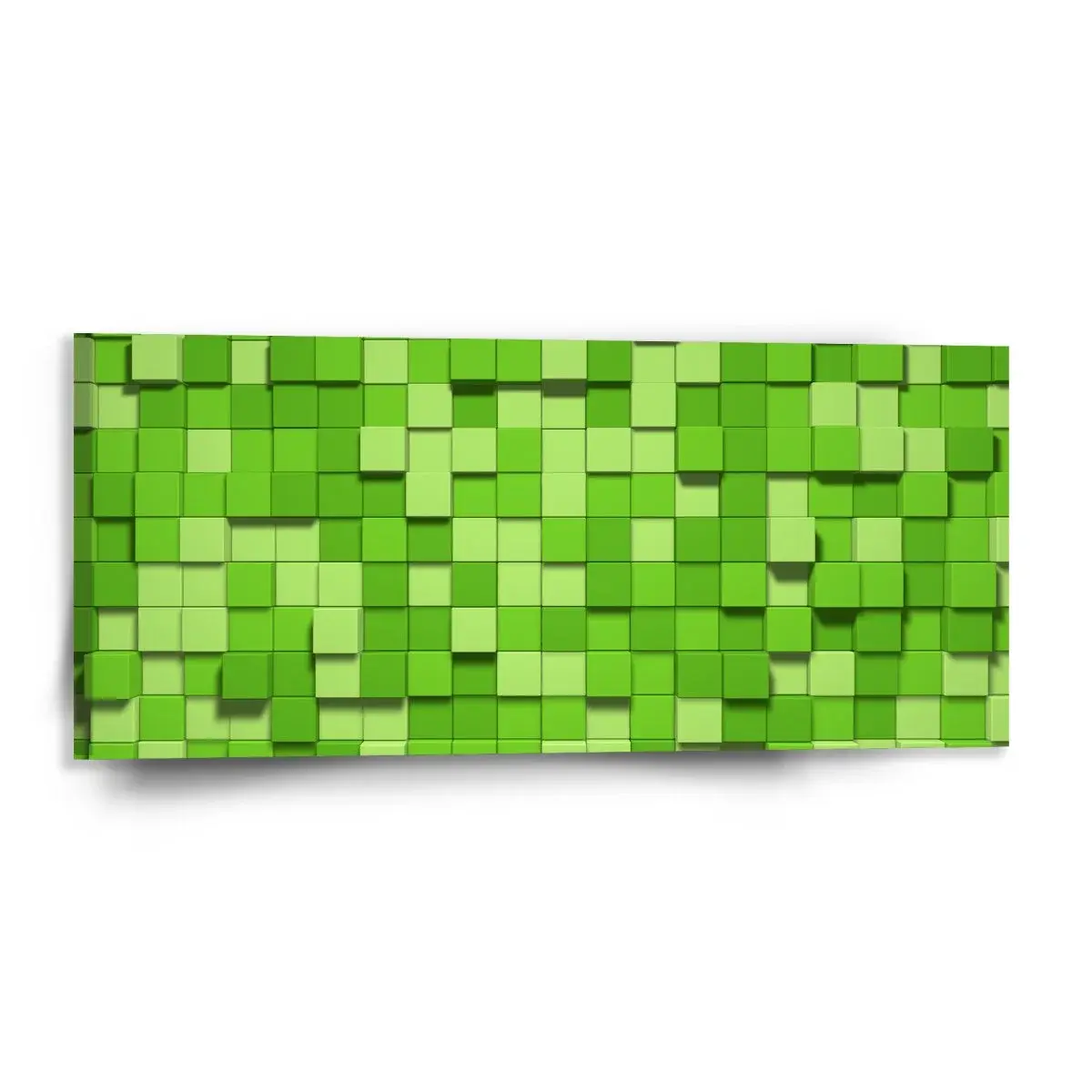 Obraz Green Blocks 3D - 110x50 cm
