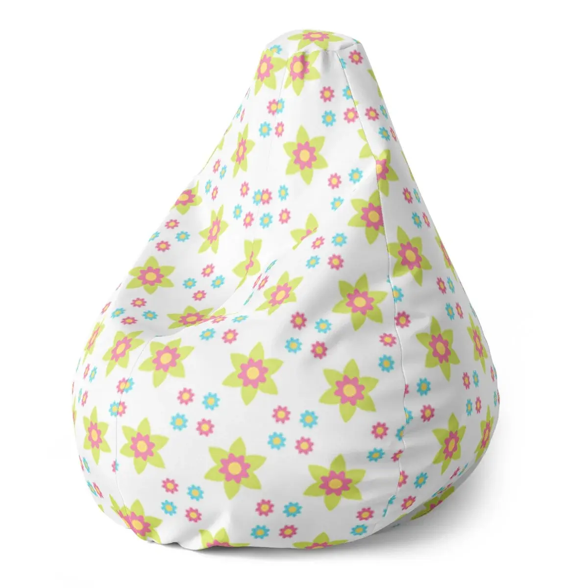 Sedací vak Pear Barevné kytičky - 70 x 95 x 15 cm