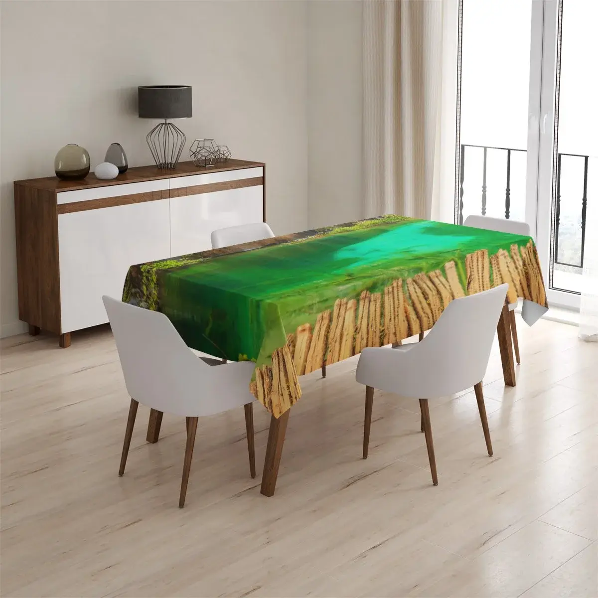 Ubrus Jezírko s vodopádem - 90x90 cm