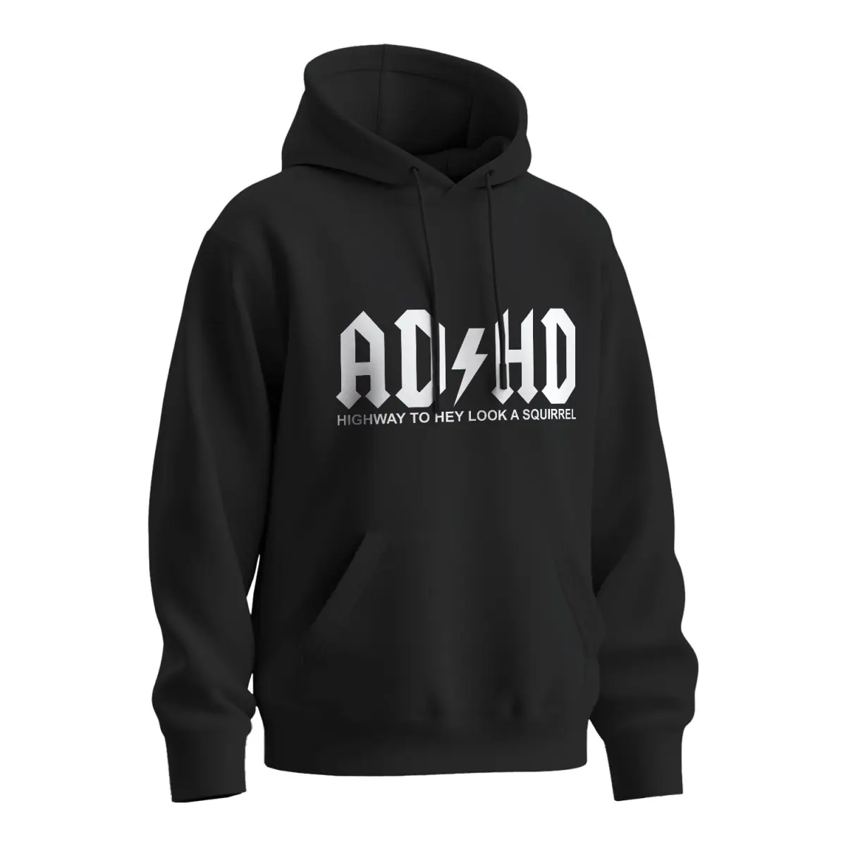 Mikina s potiskem AD HD - černá 4XL