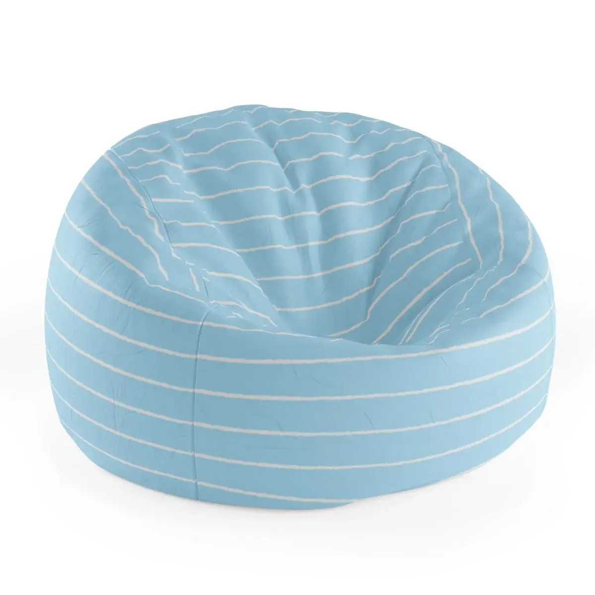 Sedací vak Cocoon Bílé linky na modré - 75 x 45 x 35 cm