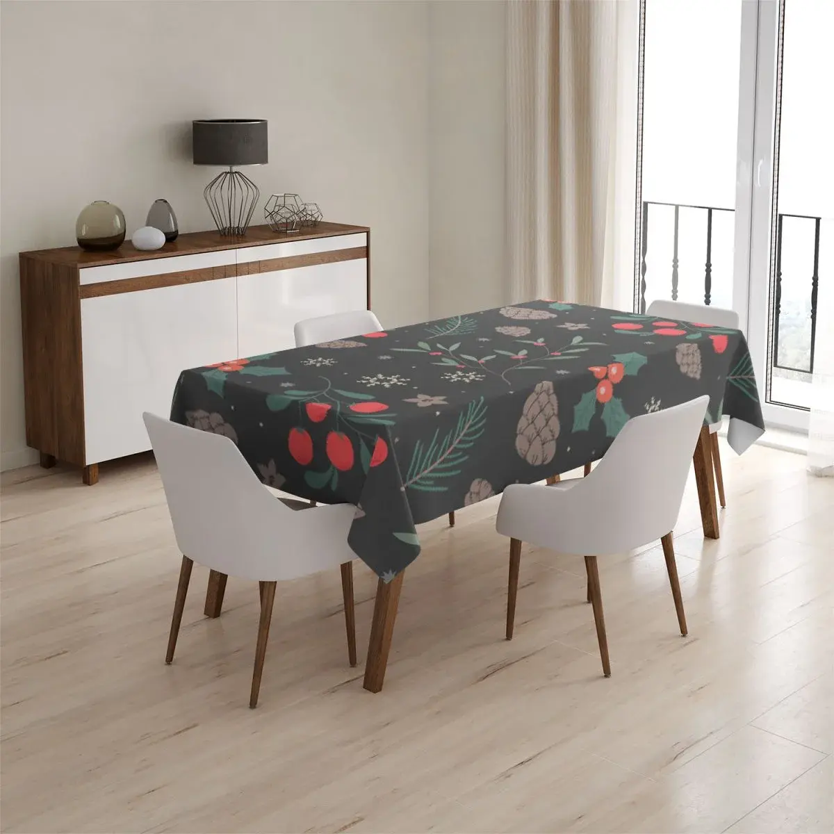 Vánoční ubrus Sváteční les - 130x170 cm
