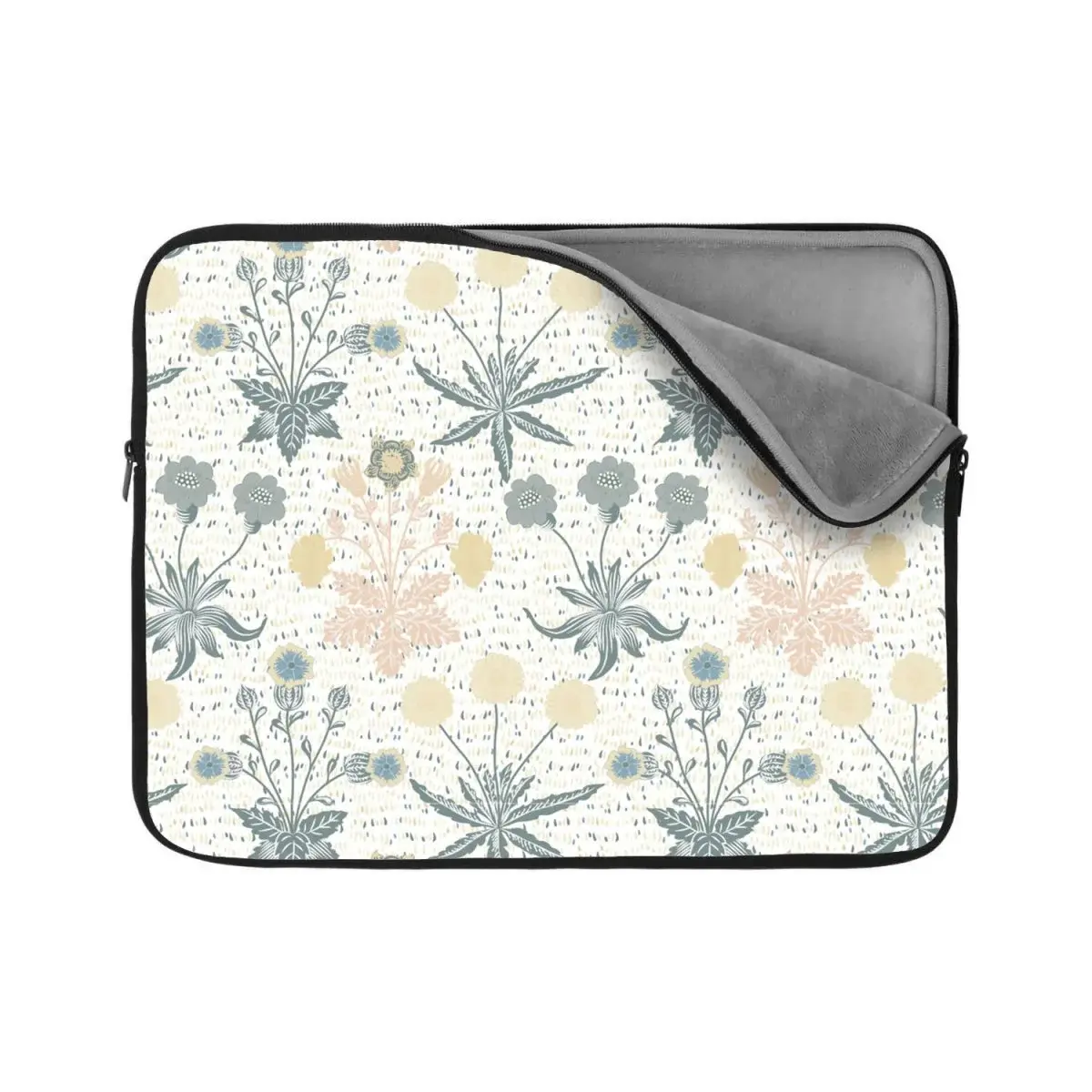 Obal na notebook Šedé květiny - 17"
