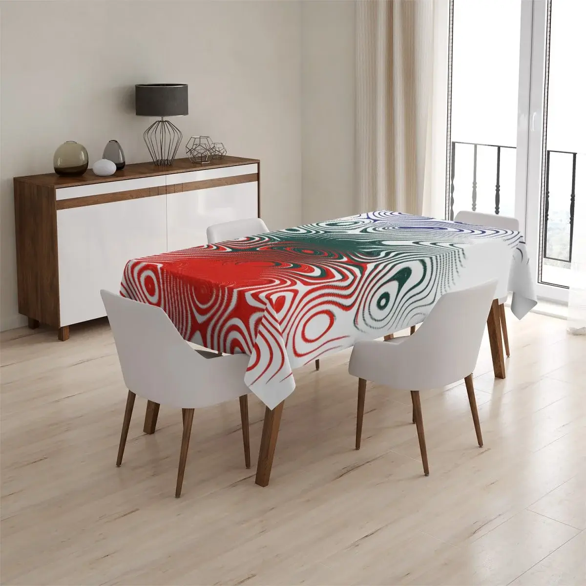 Ubrus Dvoubarevná abstrakce - 90x90 cm