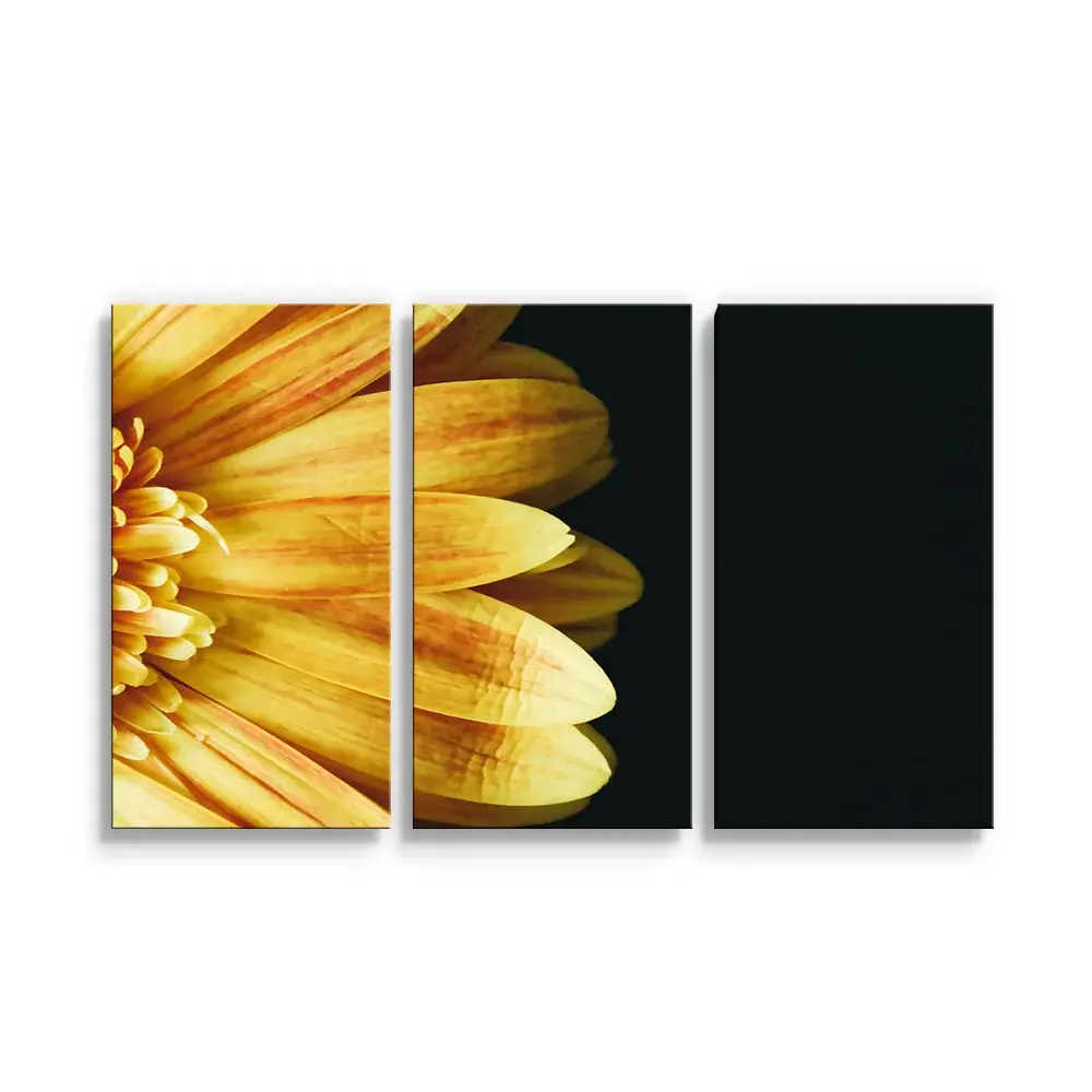 Obraz - 3-dílný Žlutá gerbera - 120x80 cm