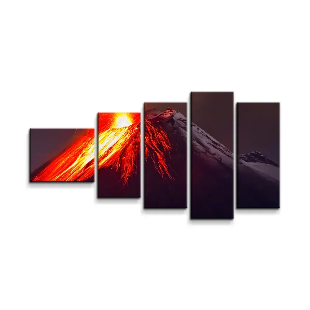 Obraz - 5-dílný Sopka - 100x60 cm