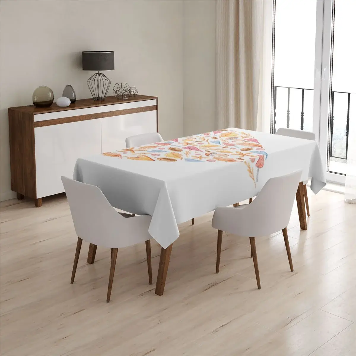Ubrus Podzimní srdce - 90x90 cm