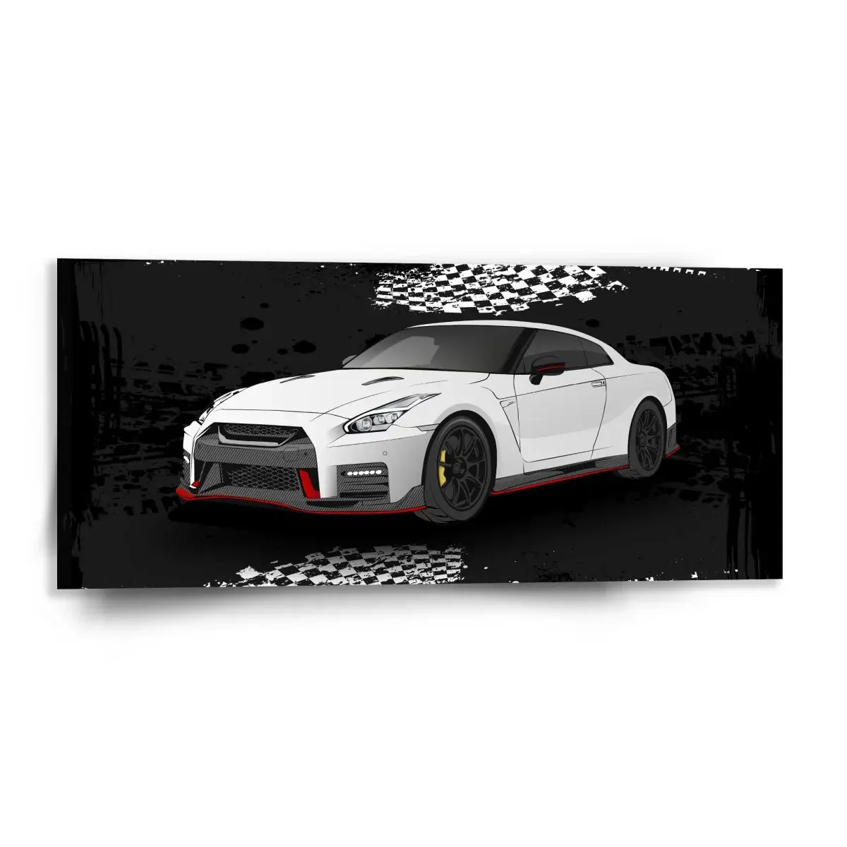 Obraz Nissan GTR 35 Černý - 110x50 cm