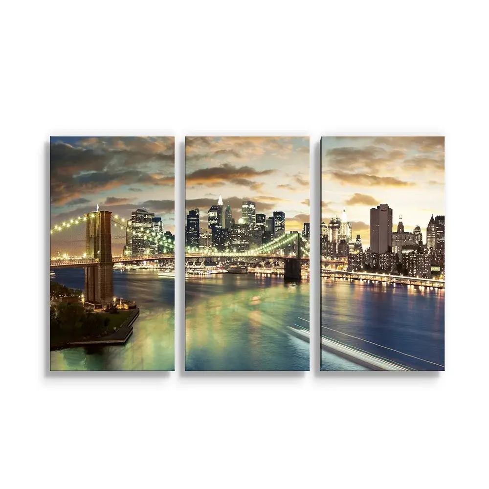 Obraz - 3-dílný Brooklynský most - 120x80 cm