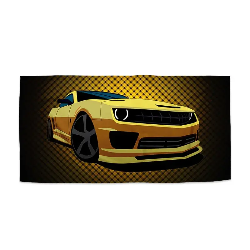 Ručník Chevrolet Camaro Žlutá mřížka - 70x140 cm