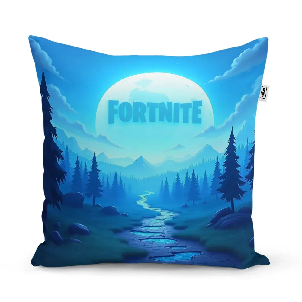 Polštář FORTNITE Modré údolí s měsícem - 50x50 cm