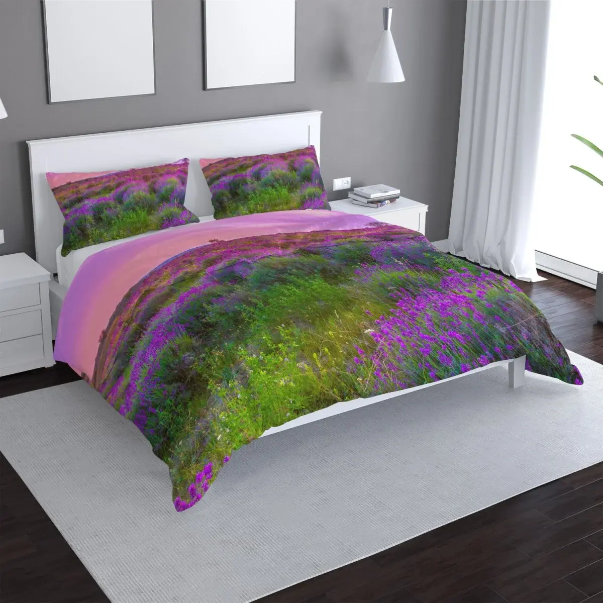 Povlečení Levandulové pole 2 - 140x200 / 90x70