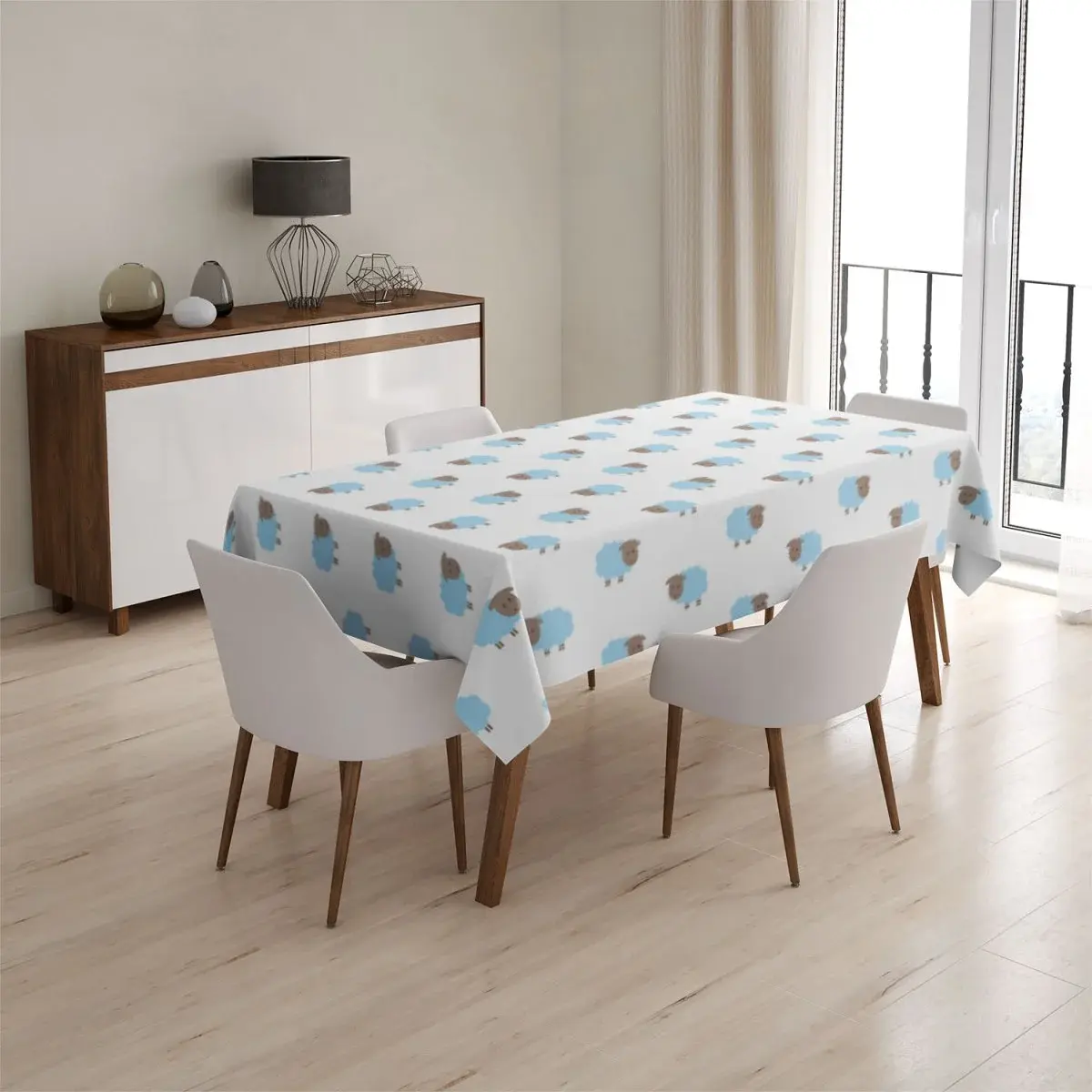 Ubrus Modré ovce - 130x170 cm