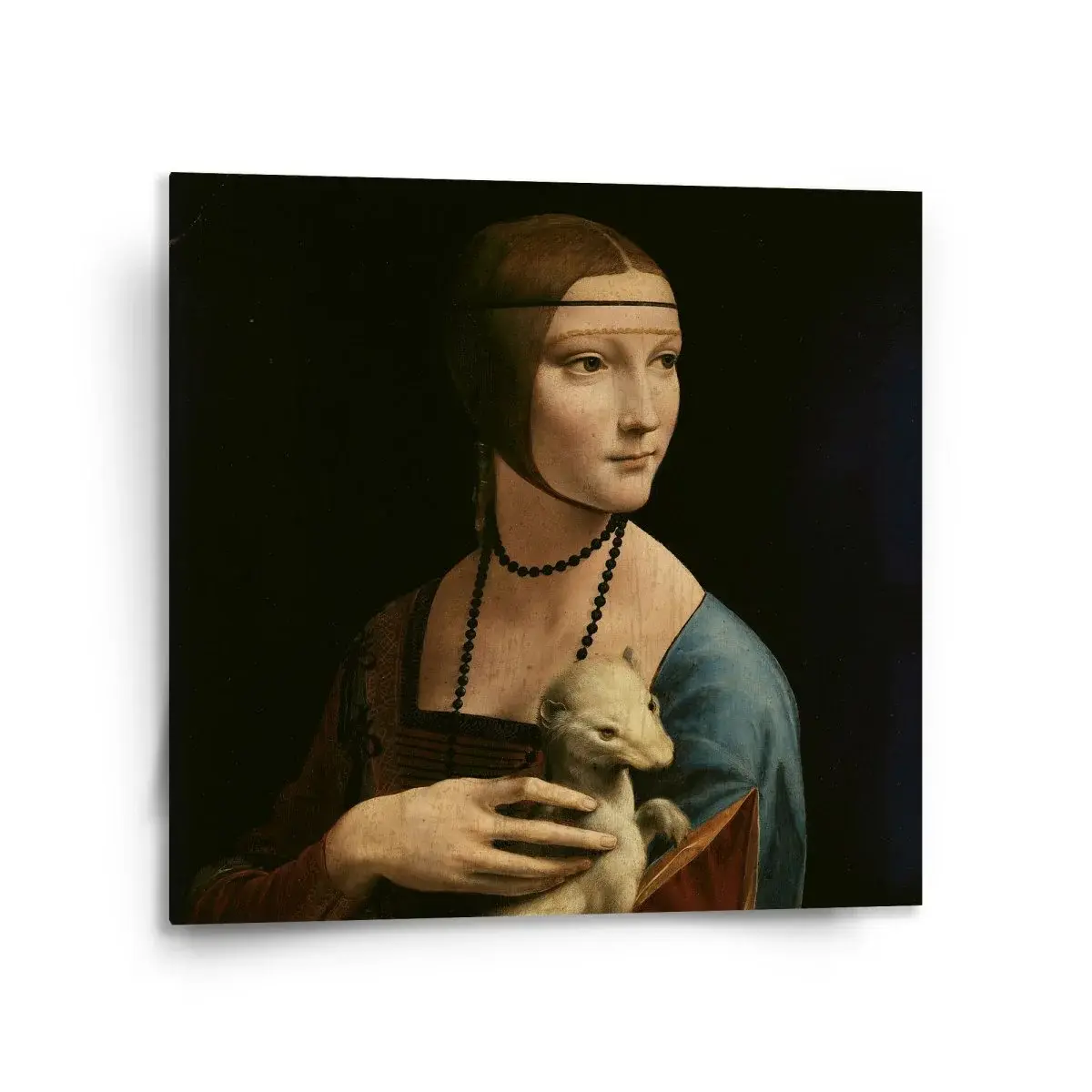 Obraz Dáma s hranostajem - Leonardo da Vinci - 110x110 cm