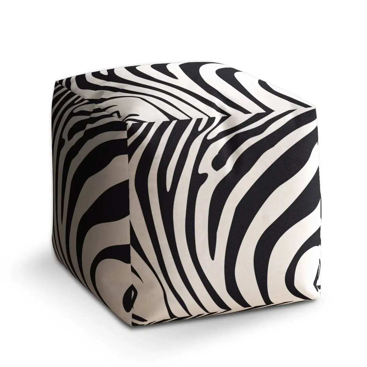 Taburet Cube Vzor zebry - 60x60x60 cm