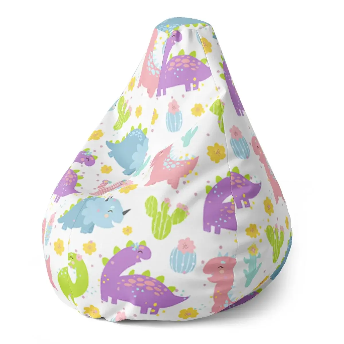 Sedací vak Pear Dinosauři s kaktusy - 140 x 100 x 25 cm