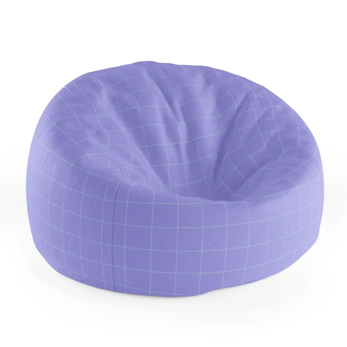 Sedací vak Cocoon Čtvercový vzor fialové - 75 x 45 x 35 cm