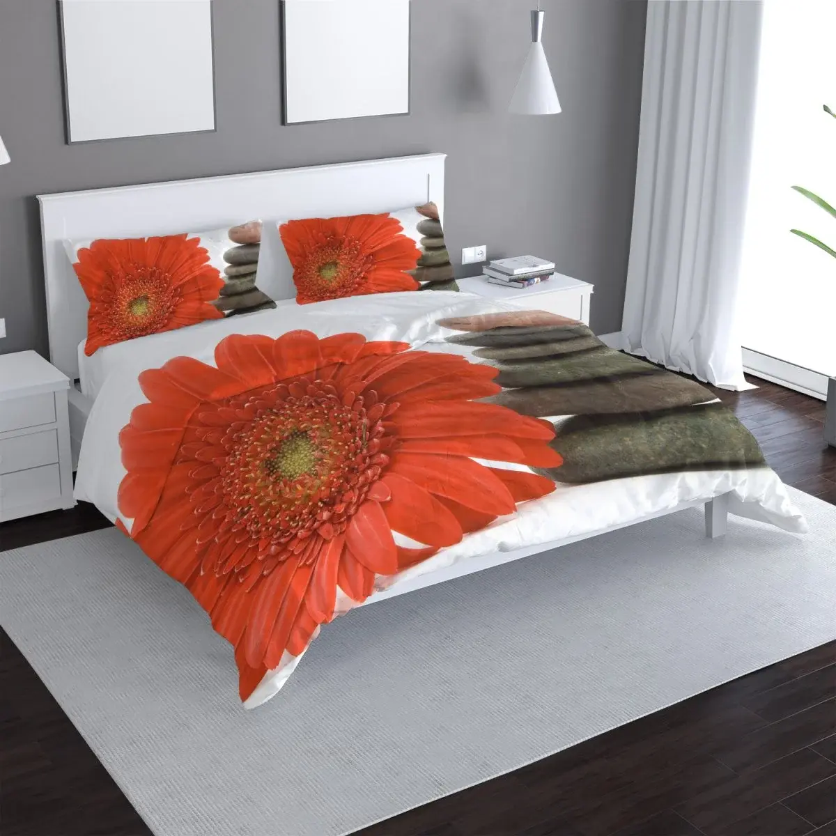 Povlečení Gerbera s kameny - 140x220 / 90x70