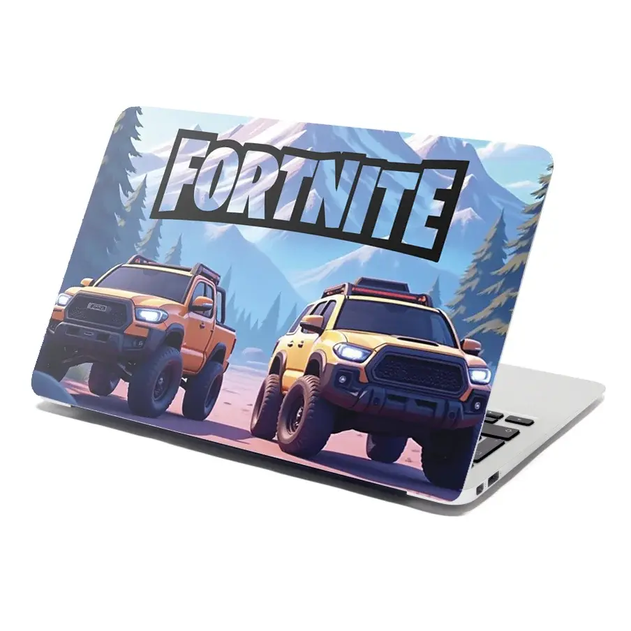 Samolepka na notebook FORTNITE Off-road auta - 38x26 cm