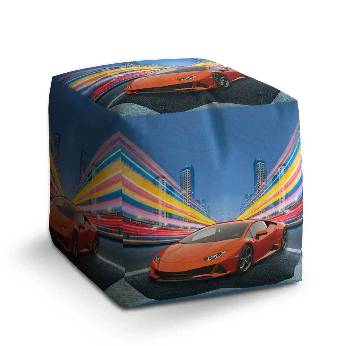 Taburet Cube Sportovní auto 2 - 50x50x50 cm