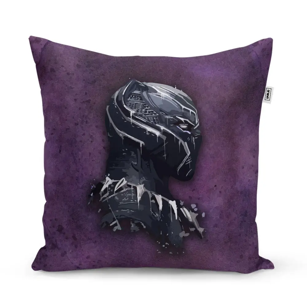 Polštář BLACK PANTHER z profilu Fialový mlhavý - 60x60 cm