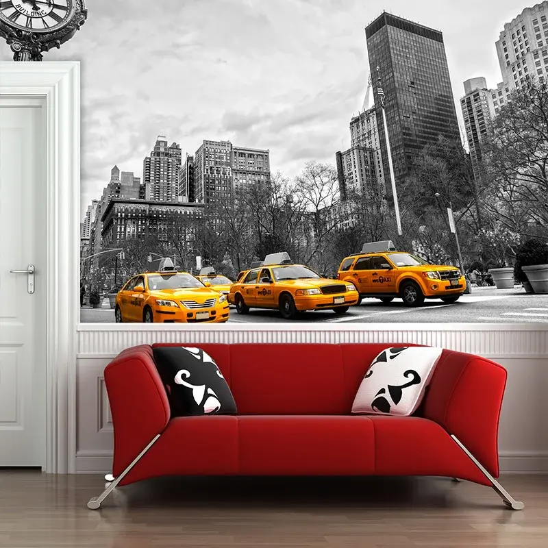 Tapeta Žluté taxiky - 125x75 cm