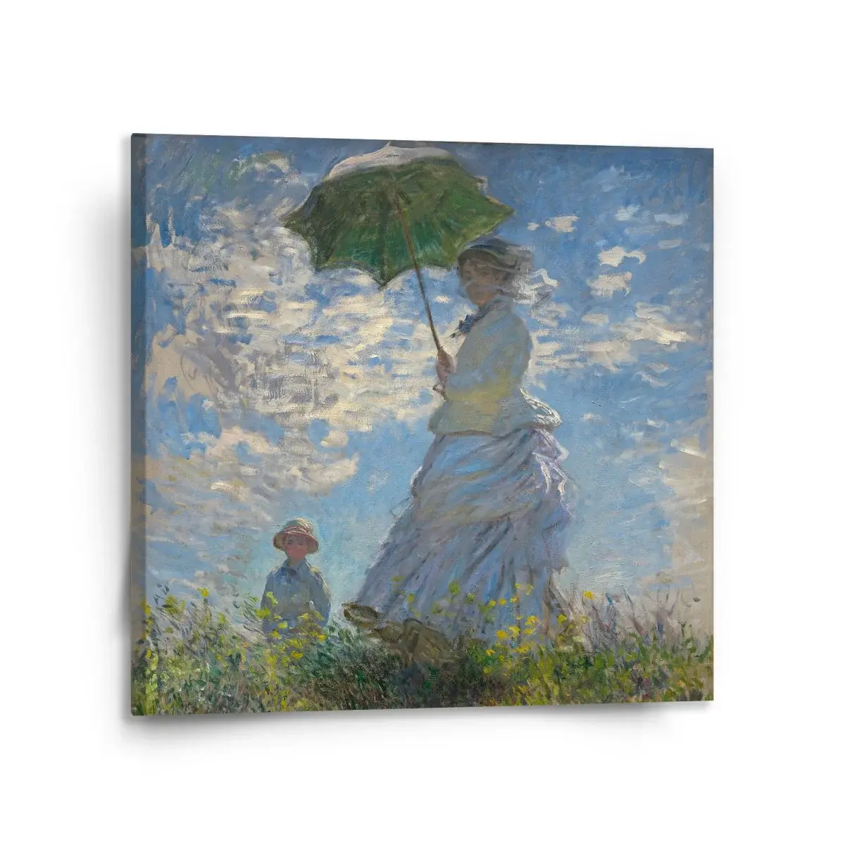 Obraz Dáma se slunečníkem - Claude Monet - 110x110 cm