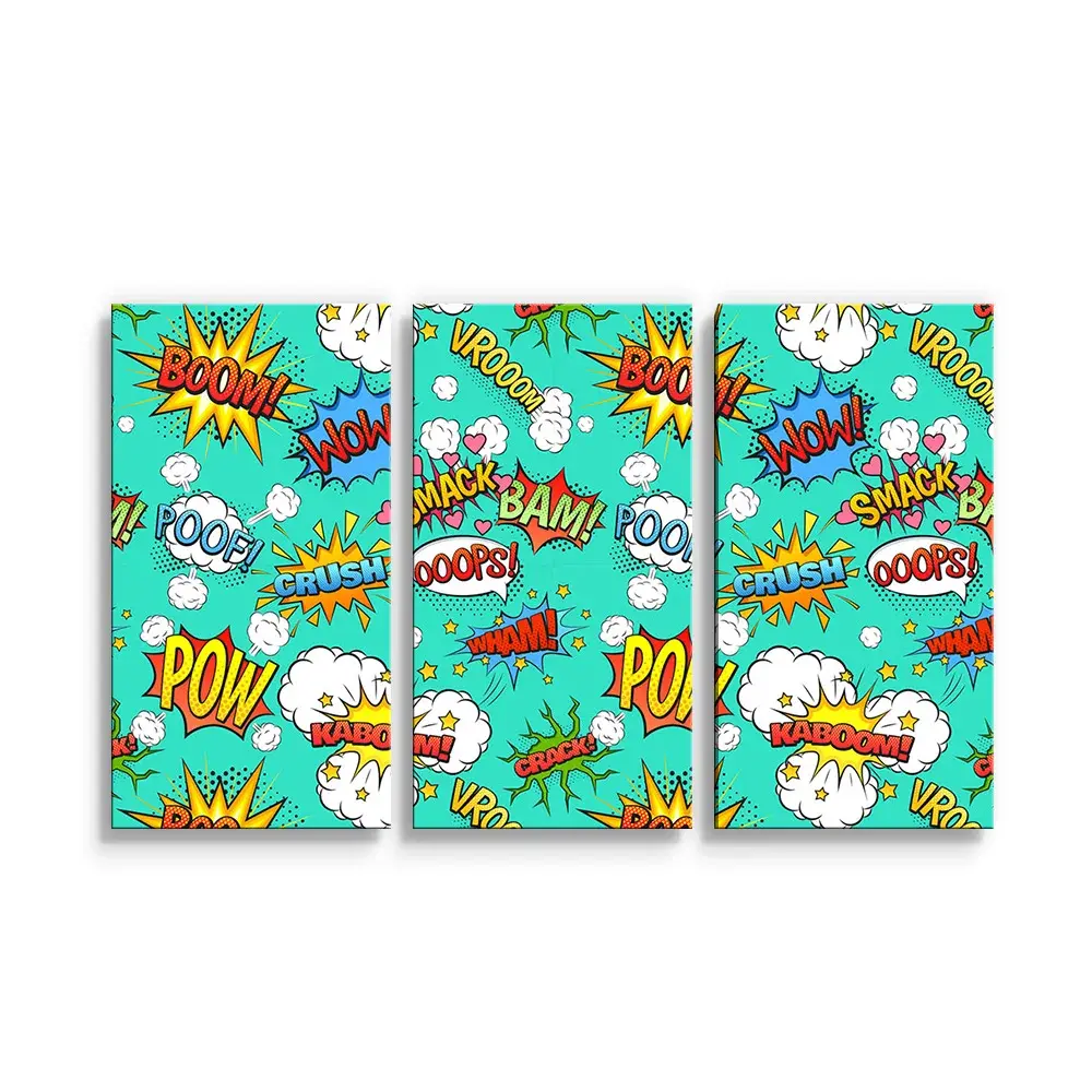Obraz - 3-dílný Komiks - 120x80 cm