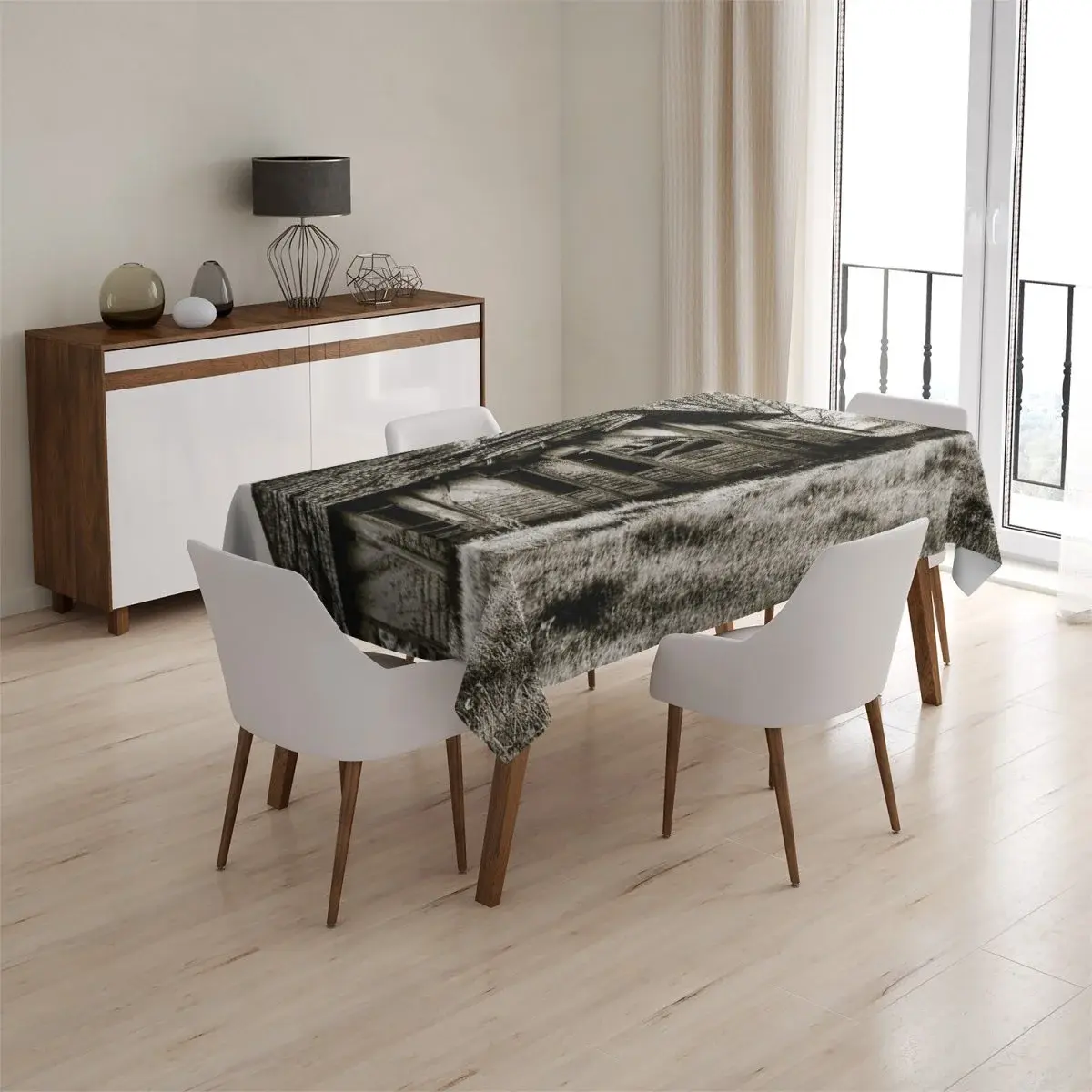 Ubrus Starý dům - 130x130 cm