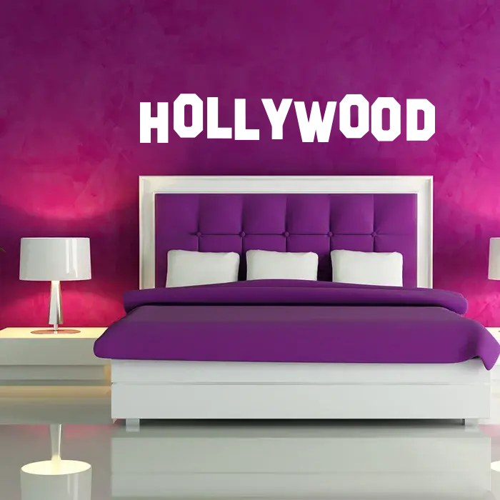 Samolepka na zeď: nápis Hollywood -