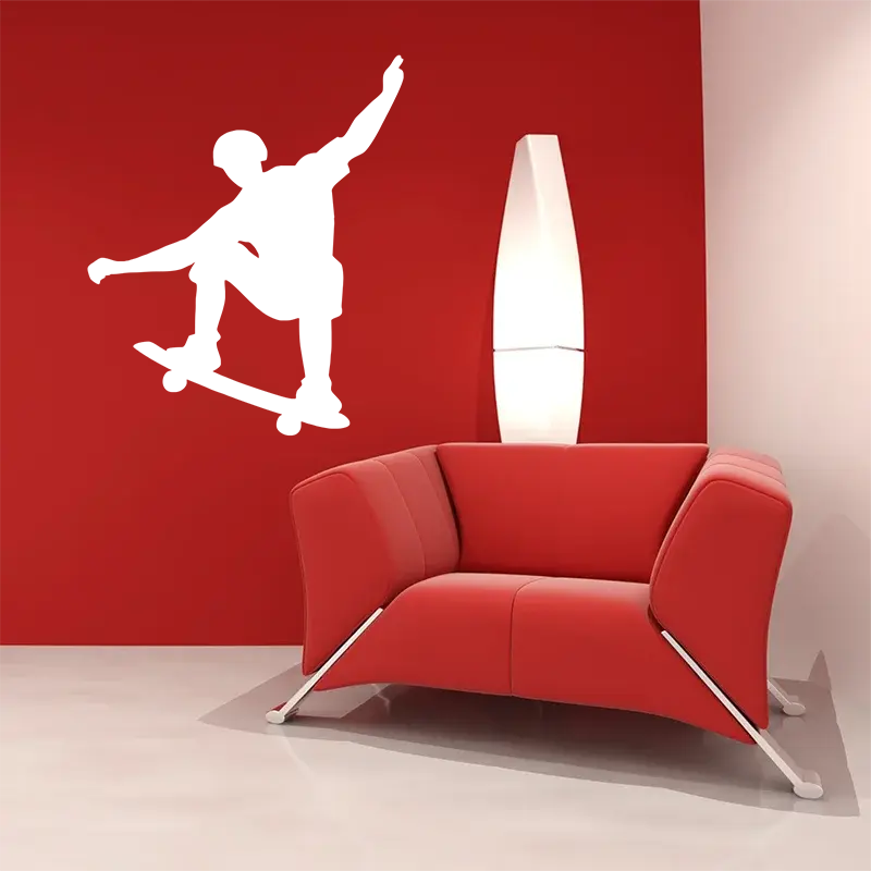 Samolepka na zeď: Skateboardista - 49x60 cm