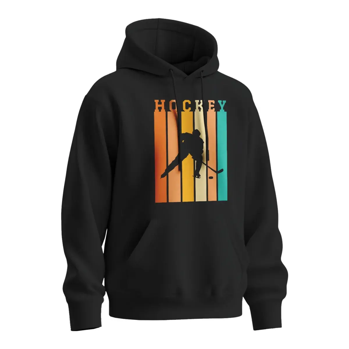 Mikina s potiskem Hokejista Pastels - černá 3XL