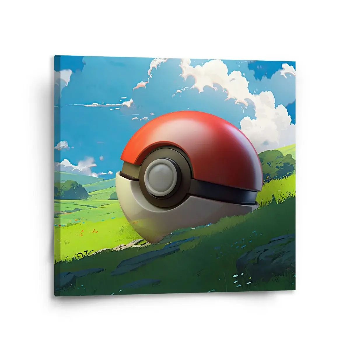 Obraz Pokemon ball Krajina - 110x110 cm