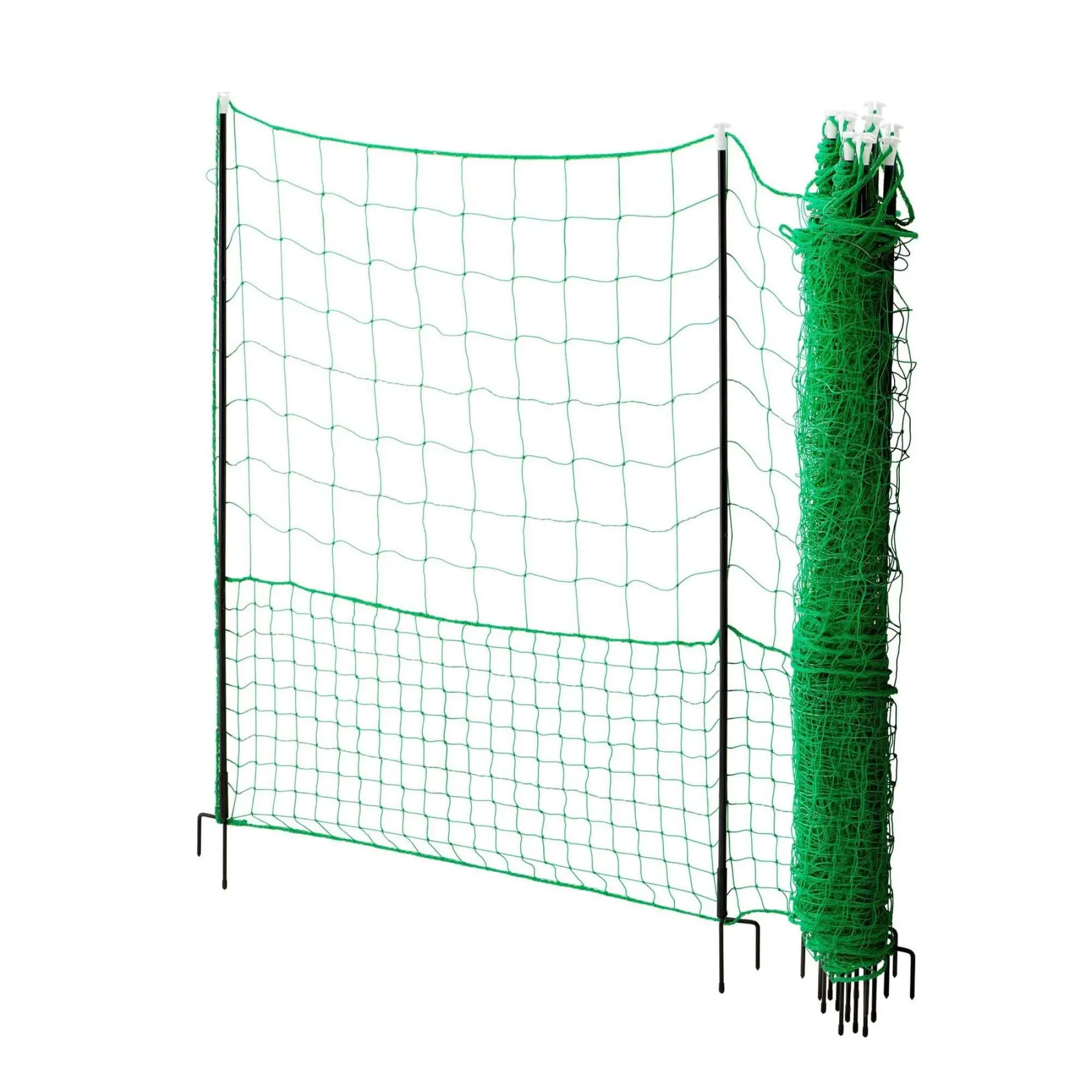Nevodivá zelená ohradníková síť s brankou pro drůbež, délka 24 m, výška 112 cm