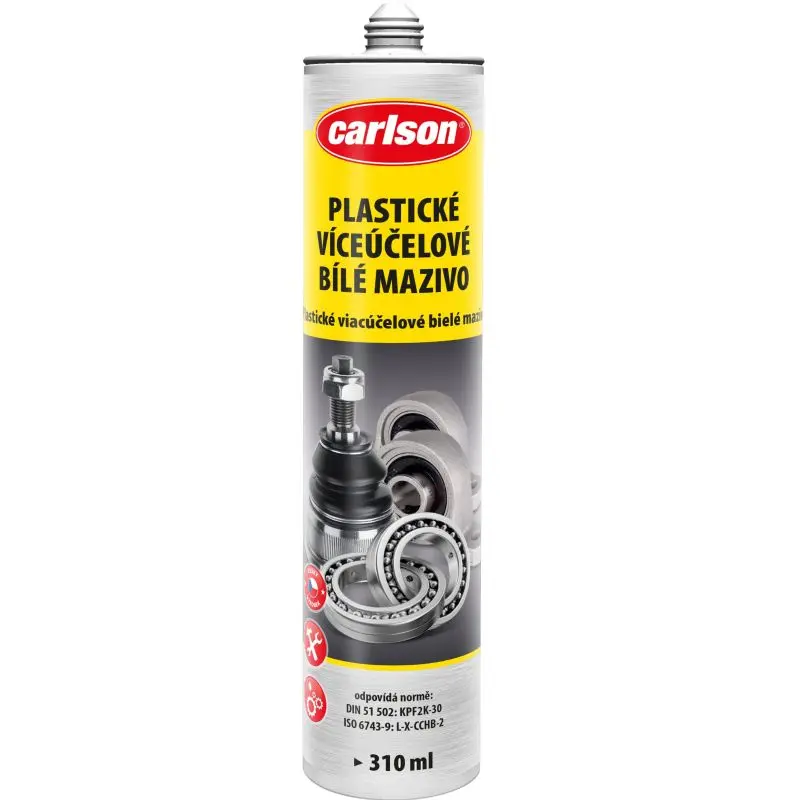 Plastické mazivo víceúčelové bílé Carlson - kartuše 310ml / DIN 51502