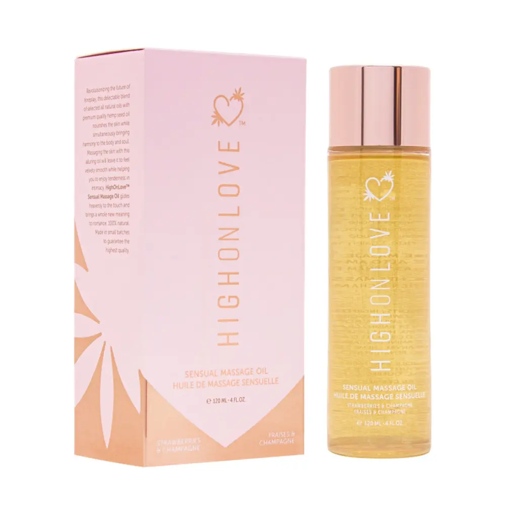 HIGH ON LOVE MASSAGE OIL STRAWB-CHAMP 120 ml