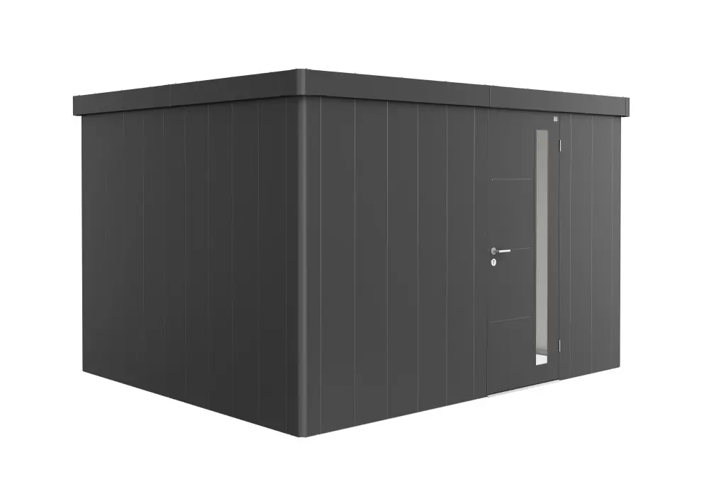 Biohort zahradní domek Neo 3D - jednokřídlé dveře, tmavě šedý