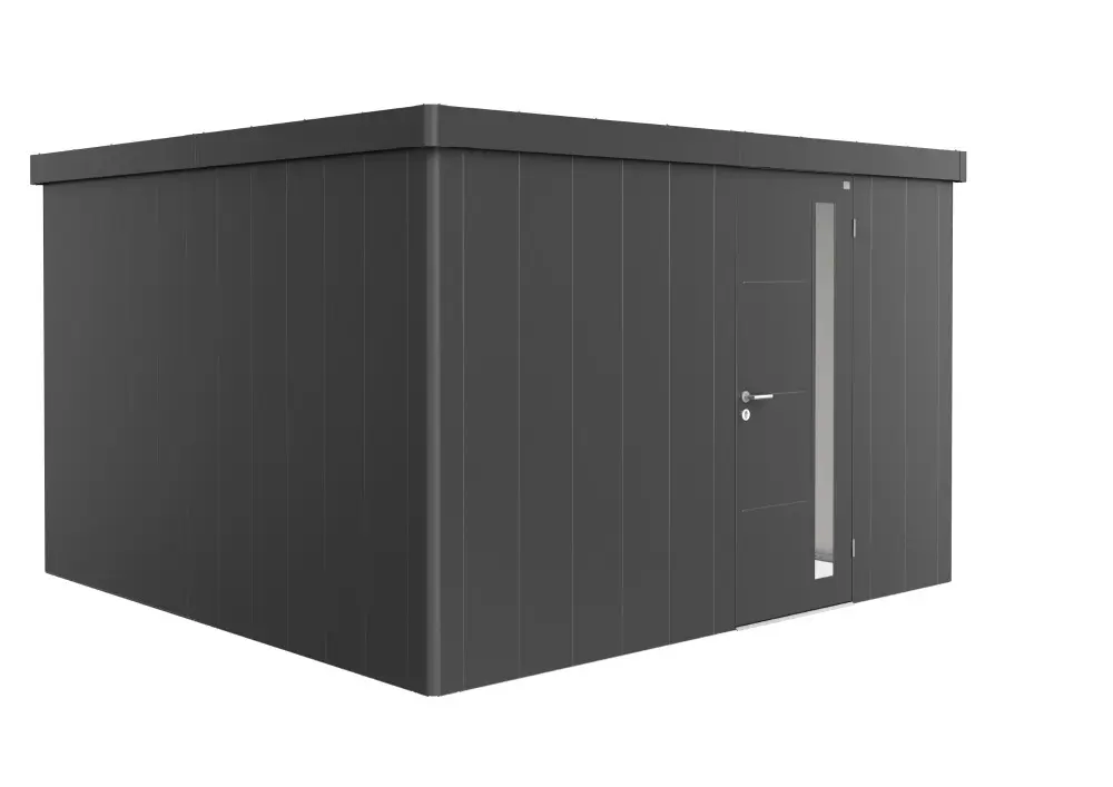 Biohort zahradní domek Neo 4D - jednokřídlé dveře, tmavě šedý
