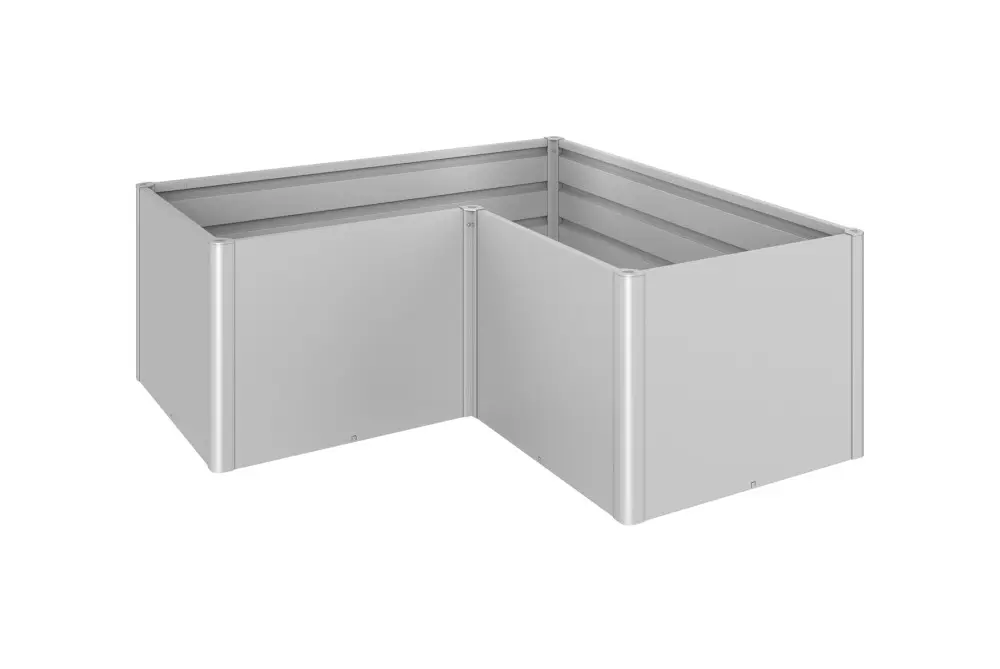 Biohort Zvýšený truhlík na zeleninu BIOHORT L 201,6 x 201,6 x 77 cm (stříbrná metalíza)